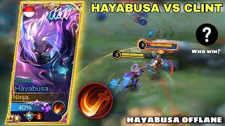 HAYABUSA VS CLINT RAJA GOLD LANE! TUTORIAL HAYABUSA OFFLANE, BEST BUILD DAN EMBLEM HAYABUSA OFFLANE