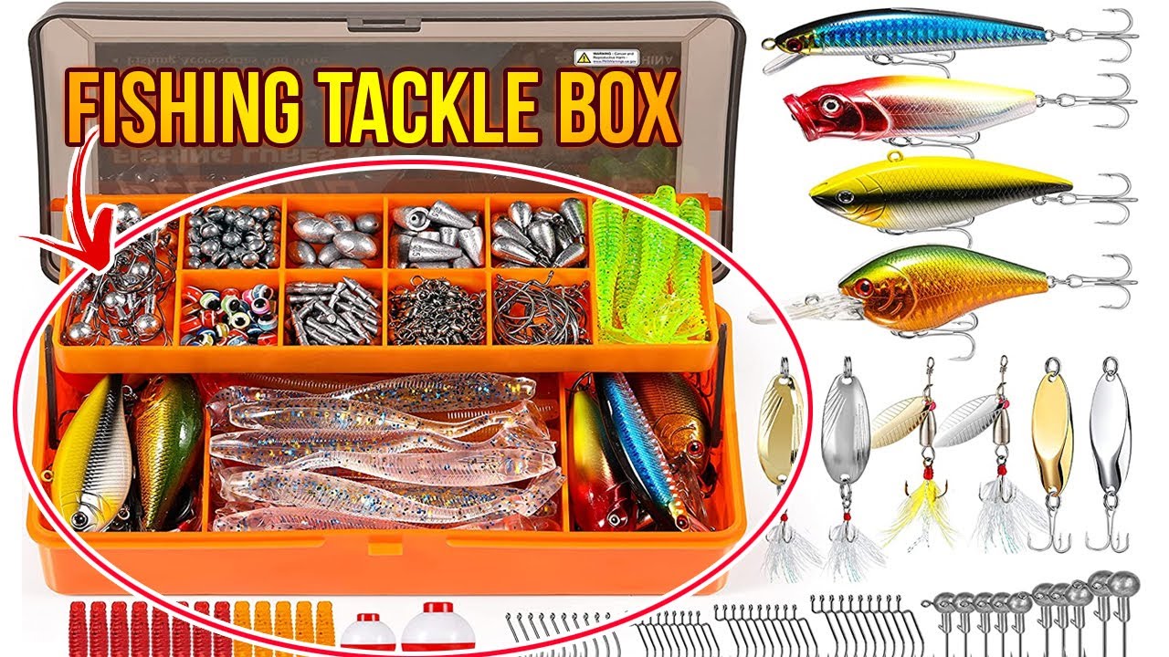 Fishing Lures for 12 Rigs - Fishing Tackle Box with Tackle Included ...
