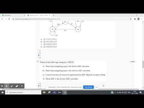 // NPTEL digital circuit assignment week 8 // answer # nptel solutions # week 8 solutions # NPTEL