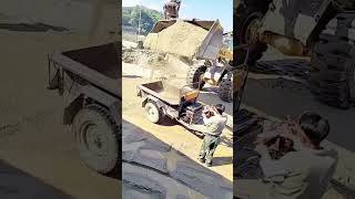 Construction Site Activity Loading Bulk Materials Using a Yellow Wheel Loader