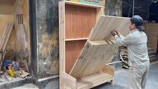 Amazing Design Ideas Woodworking Project - Build A Wall Cabinets And Chairs Combined With Murphy Bed