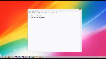 DirectX 11.1 Tutorial for Windows 8 : Part 2 Initializing Direct3D