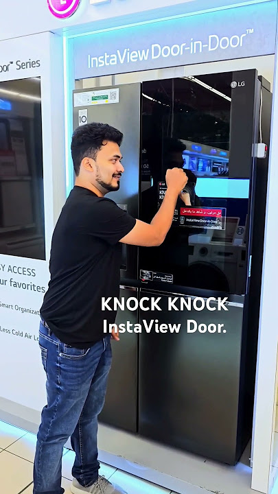 KNOCK KNOCK Instaview door #lg #lgfridge #knockknock #LGproducts #fridge #newtechnology