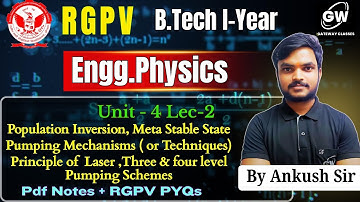 RGPV Physics I Unit-4  Lec-2 I By  Ankush Sir I Gateway Classes