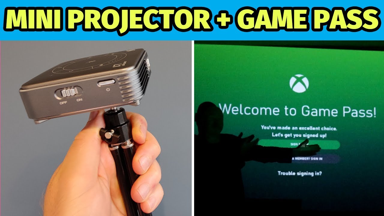 I used a tiny portable projector to play Xbox Game