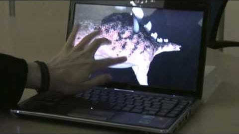 MT4j - Open Source Java Multitouch Framework - Example "Models 3D"