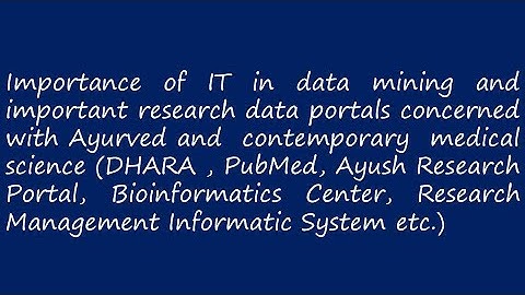 Importance of IT in data mining and important research data portals