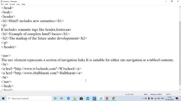 Lecture No 11(12th Std) Information Technology# program using Semantic tags and CSS