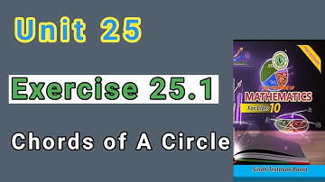 Exercise 25.1 solution unit 25 chords of circle || class 10 maths for sindh board || my academy