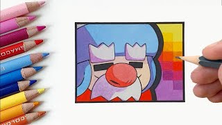 COMO DIBUJAR un perfil de luchador GALE de brawl stars - How To Draw GALE Icon