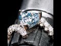 A gorgeous 13carats white series heart 20 blue diamond ring
