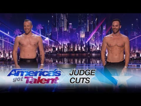The Naked Magicians: Magician Duo Strips Down In Magic Show - America's Got Talent 2017