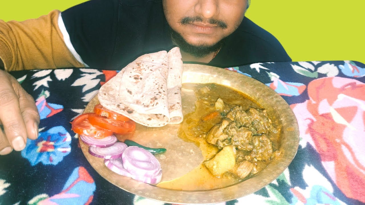 Roti and chicken curry #darrangfoodvloggerbikash