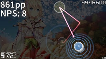 Ocelot - KAEDE [EX EX] but with sliders converted to streams with pp at the side