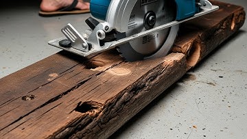 Building A Giant Outdoor Table And Chairs From A Storm-Felled Tree. Amazing Woodworking Project