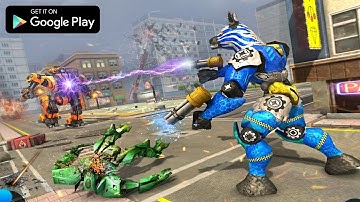 Police limo Zebra Robot 3D Android Gameplay