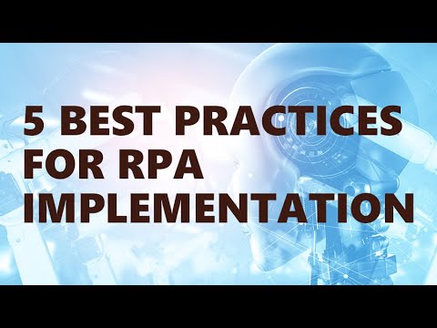5 Best Practices for RPA Implementation