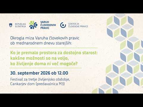 Okrogla miza z naslovom Ko je premalo prostora za dostojno starost