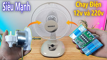 Hô Biến Quạt Thường 220v Thành Quạt Tích Điện 12V Đa Năng Siêu Mạnh Động Cơ Không Chổi Than