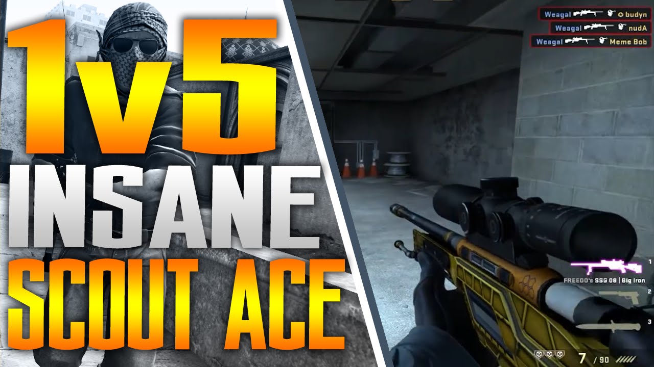 CS GO SCOUT ACE 1v5 Clutch - YouTube
