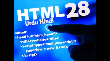 HTML Tutorials in Urdu-Hindi Part 28 HTML Form part 1