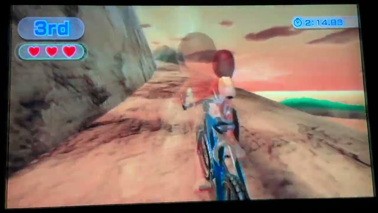 Wii Sports Resort Cycling Road Race Up the Volcano 1st 