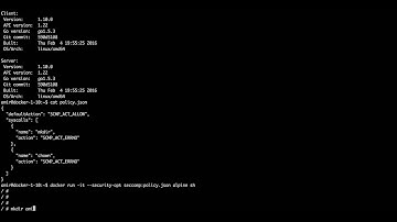 Demo of seccomp in Docker 1.10