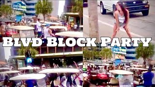 Crazy BLOCK PARTY on Ocean Blvd | Myrtle Beach, SC