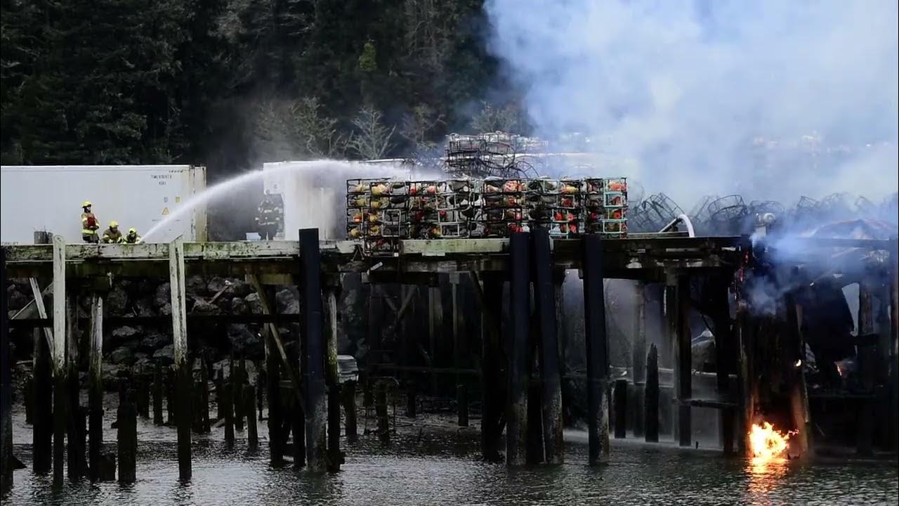 Ilwaco Landing fire burns thousands of crab pots before Washington
