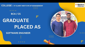 BCA  (CS) Graduate Placement Story From PySpiders Rajajinagar | As a   SOFTWARE ENGINEER