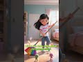 Kamar Rapi, Anak Bahagia! 🌟 Belajar Menyapu &amp; Mengepel Sendiri Sejak Dini #parenting