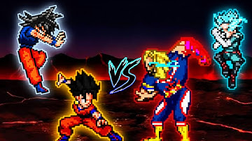 Goku TP OP (all form) & Gokhan OP VS Deku OP (all form) & All Might V2 in Jump Force Mugen🤩