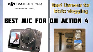 Best moto vlogging camera and best MIC  for  DJI action 4 #dji #youtube #vlogging camera