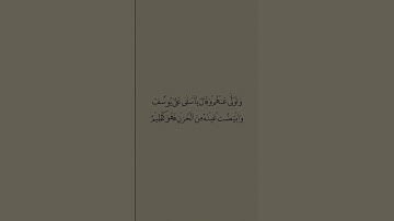 ‎ سورة يوسف : 84 - 86 #القرآن