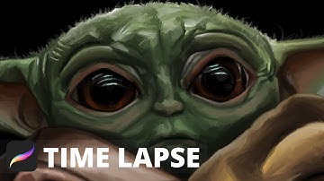 Baby Yoda | Procreate Time Lapse
