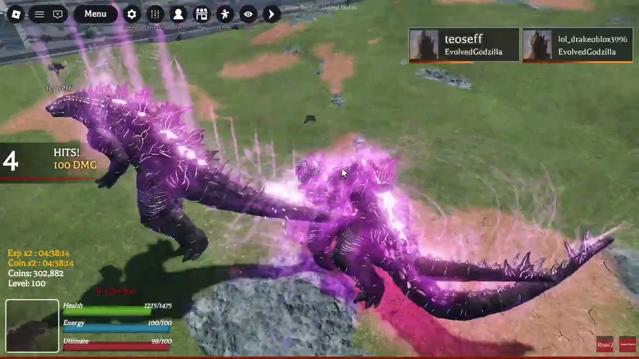 Roblox Kaiju multiverse Evolved Godzilla teamers