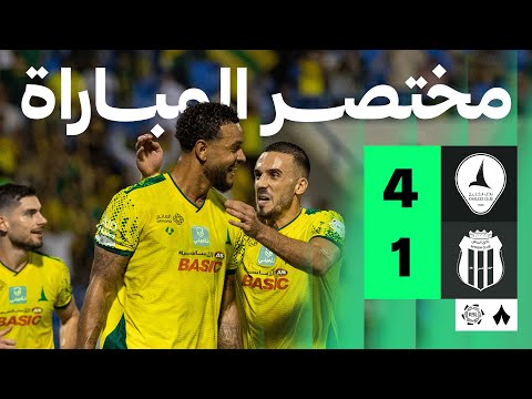 مختصر المباراة الخليج 4 1 الرياض الجولة الخامسة من دوري روشن السعودي