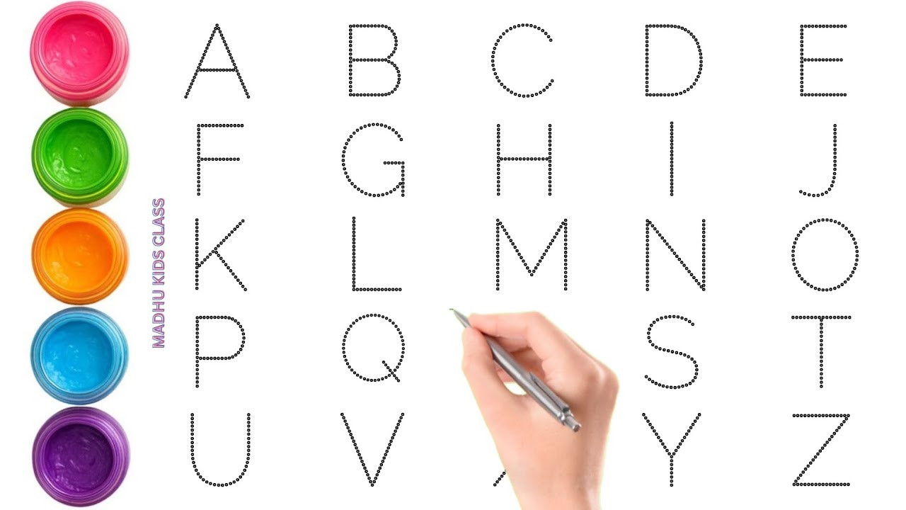 Learn A to Z ABC with Colorful Painting + Tracing 🎨 | Preschool Kids Learning | Alphabet Writing