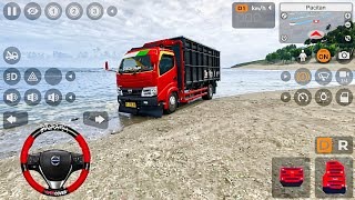 Truk Oleng Hino Dutro Wisata Sambil Bekerja Narik Pasir | Mod Bus Simulator Indonesia screenshot 2