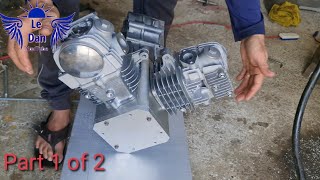 I completely converted the conventional engine to a Vtwin