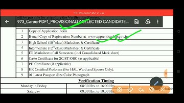 HAL Apprentice Result 2021