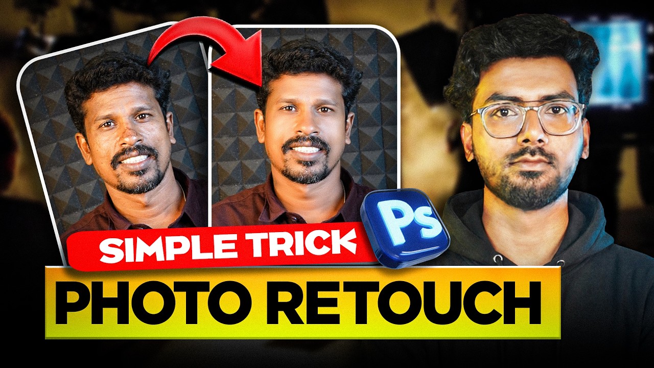 Photoshop-la Ithu Oru Simple Trick 😱 Face Retouching Easy-a Pannalaam! (Tamil)