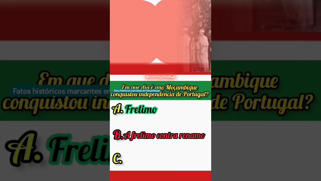 DESAFIO DE HISTÓRIA DE MOÇAMBIQUE#shorts#moçambique#história