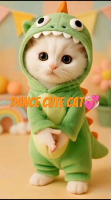 Cute Cat Dancing in the Floor💓#cat#kucing#dance#subscribe#fyp#shorts ...
