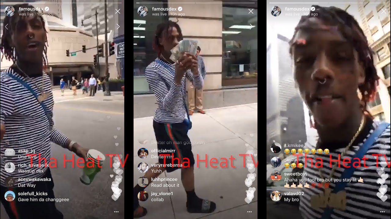 Famous Dex Throwing Money In the Streets of Chicago YouTube