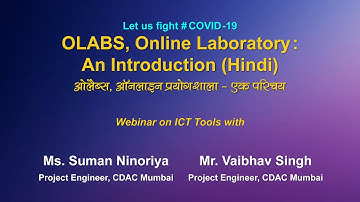 Webinar on ICT tools :OLABS, Online Laboratory An Introduction (Hindi)