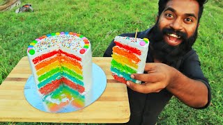 Rainbow cake Making Malayalam | അടിപൊളി റെയിൻബോ കേക്ക് ഉണ്ടാക്കിയാലോ | M4 TECH |