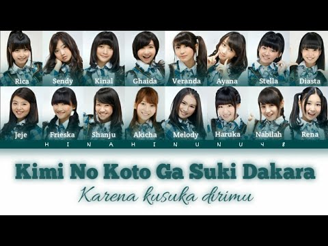 JKT48 - Kimi No Koto Ga Suki Dakara (Karena Kusuka Dirimu) 2013 Ver. Color Coded Lyrics