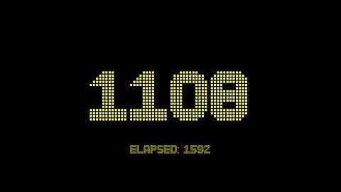 2700 seconds countdown timer with full zero second