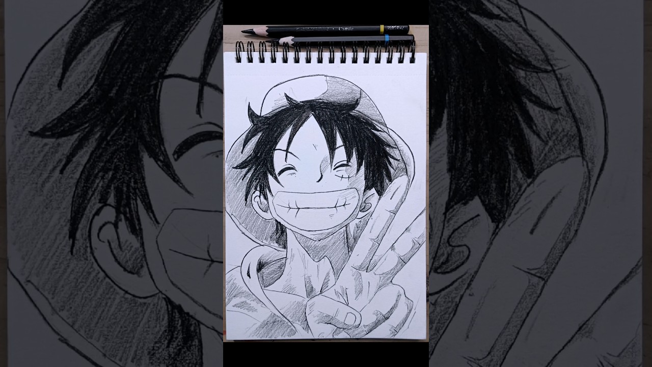 Luffy Pencil Sketch | One Piece Fanart Drawing